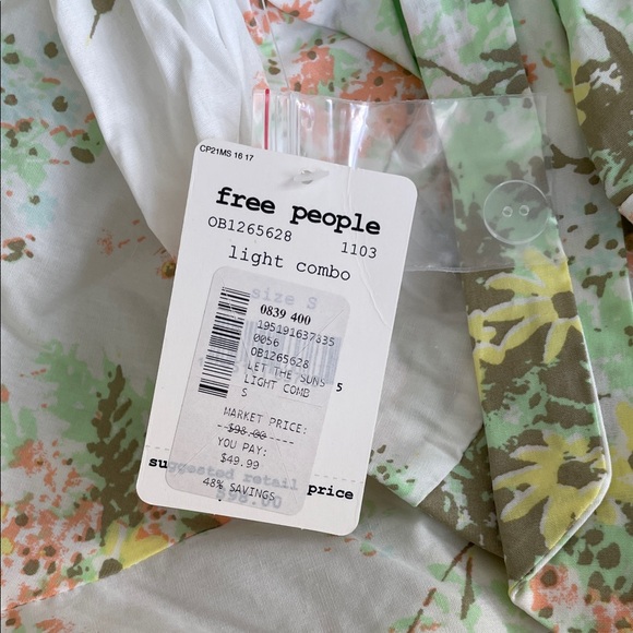 Free People Floral Dress size S NWT - Picture 2 of 4
